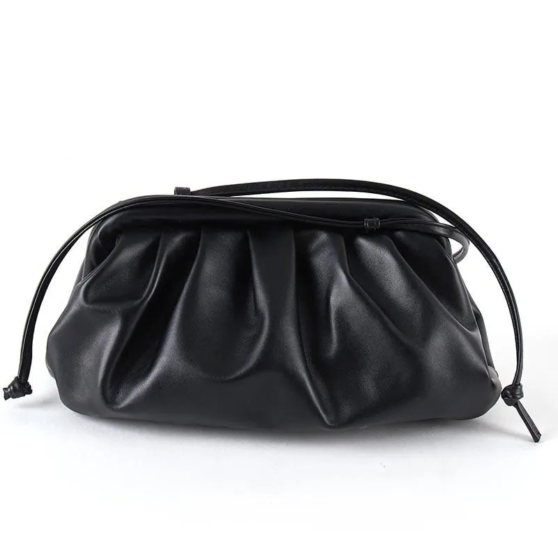 Dumpling Shape Women's Casual Soft Leather Shoulder Bags