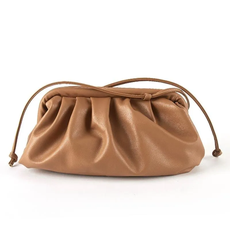 Dumpling Shape Women's Casual Soft Leather Shoulder Bags
