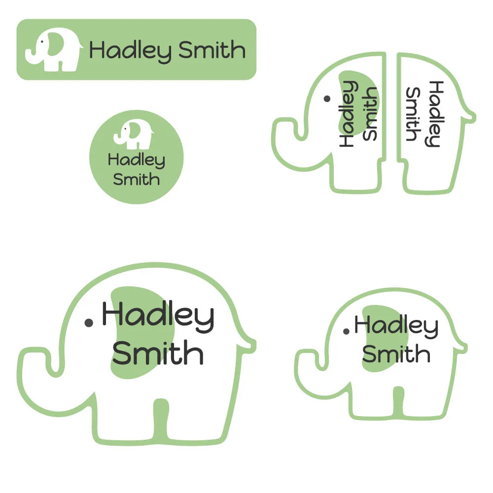 Elephant Preschool Labels Pack