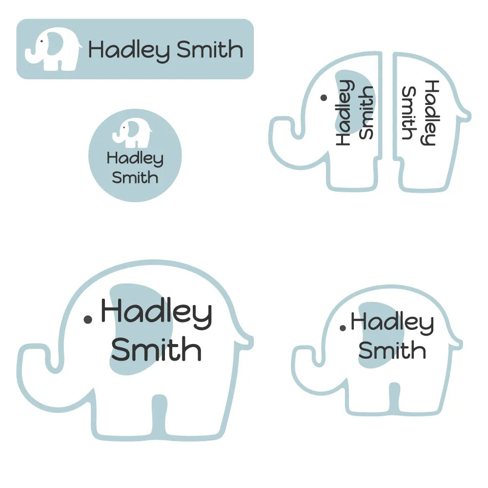 Elephant Preschool Labels Pack