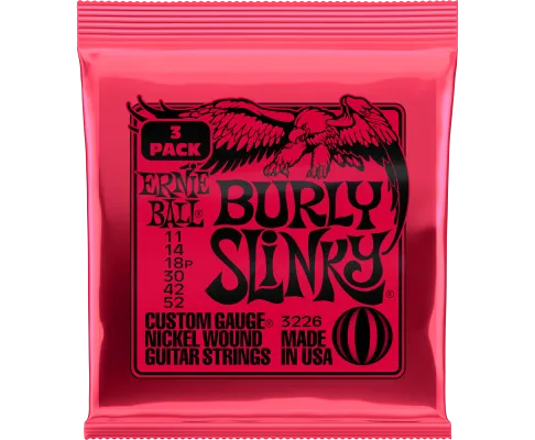 Ernie Ball 3226EB Burly Slinky Electric Guitar Strings - 11-52 3-Pack