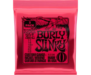 Ernie Ball 3226EB Burly Slinky Electric Guitar Strings - 11-52 3-Pack