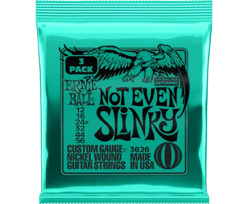 Ernie Ball 3626EB Not Even Slinky Electric Guitar Strings 12-56 3-Pack