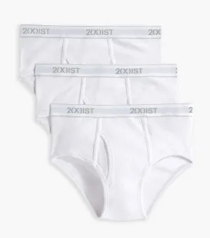 Essential Cotton Fly Front Brief 3-Pack