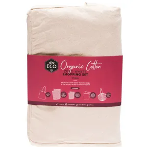 Ever Eco Sustainable Shopping Bag Set Organic Cotton 8 piece