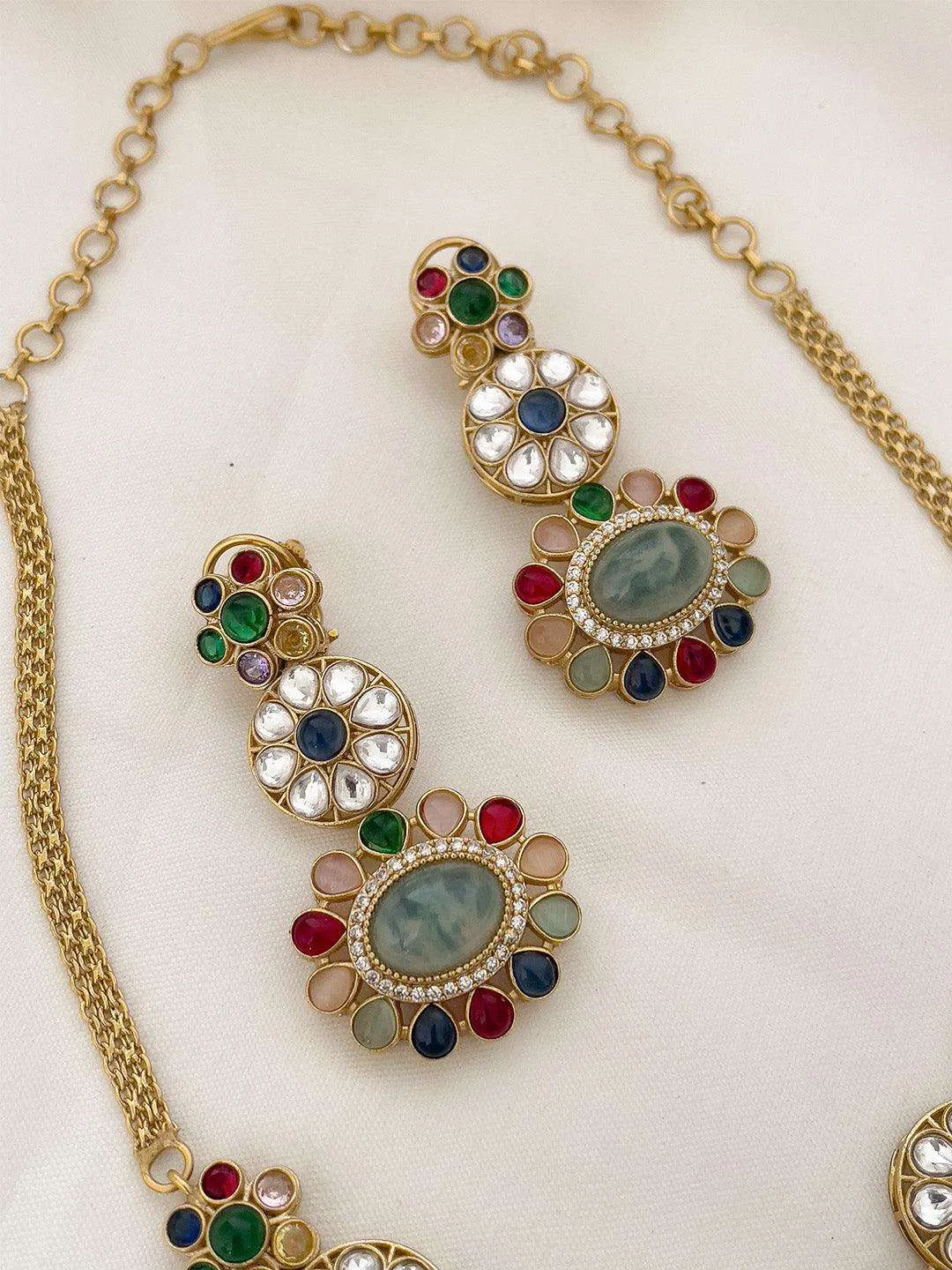 Exquisite Amrapali Fusion Pendant Necklace
