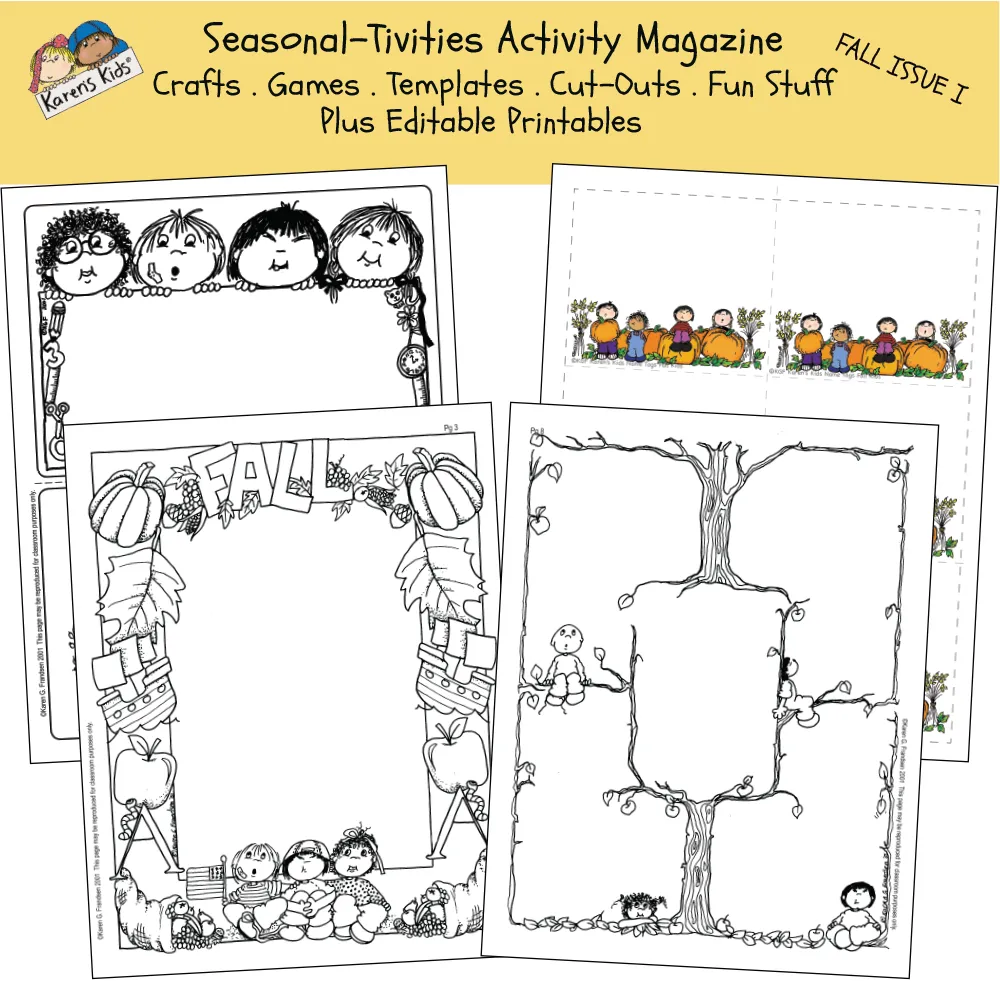 FUN CRAFTS Ready-to-Use Fall Issue I (Karen's Kids Print and Use)