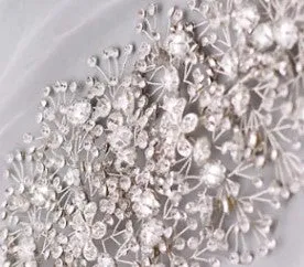 Gold or Silver Bridal Hair Brooch Rhinestone HBR-034