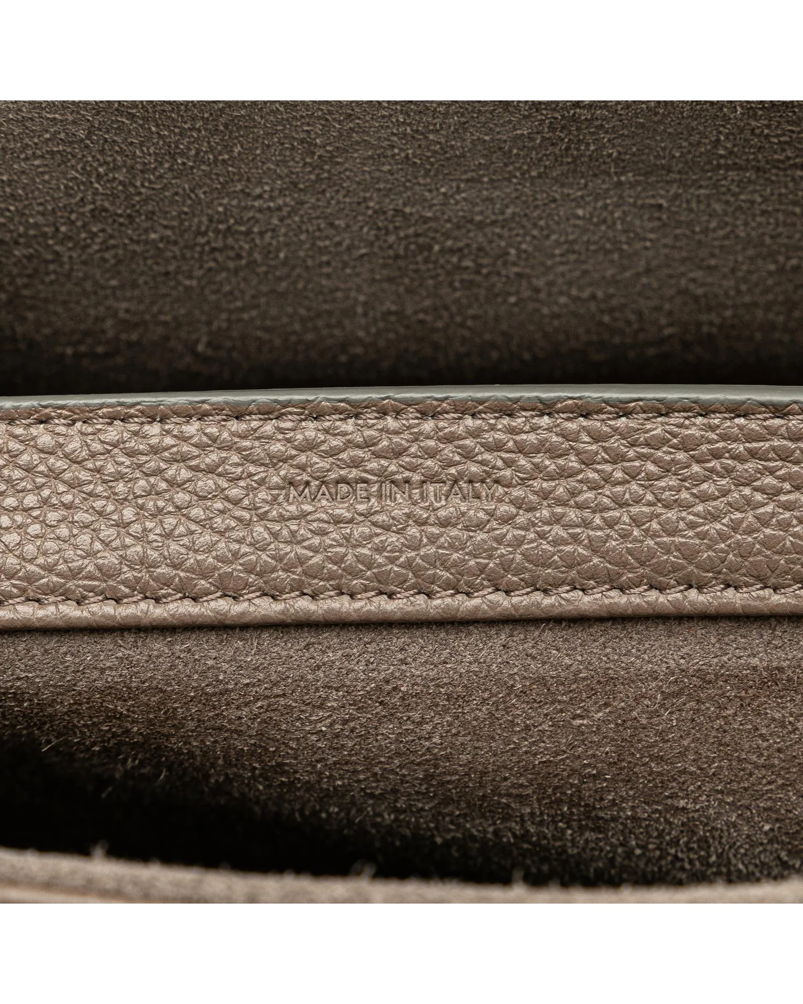 Grained Calfskin Soft Shoulder Bag with Turn-Lock Closure