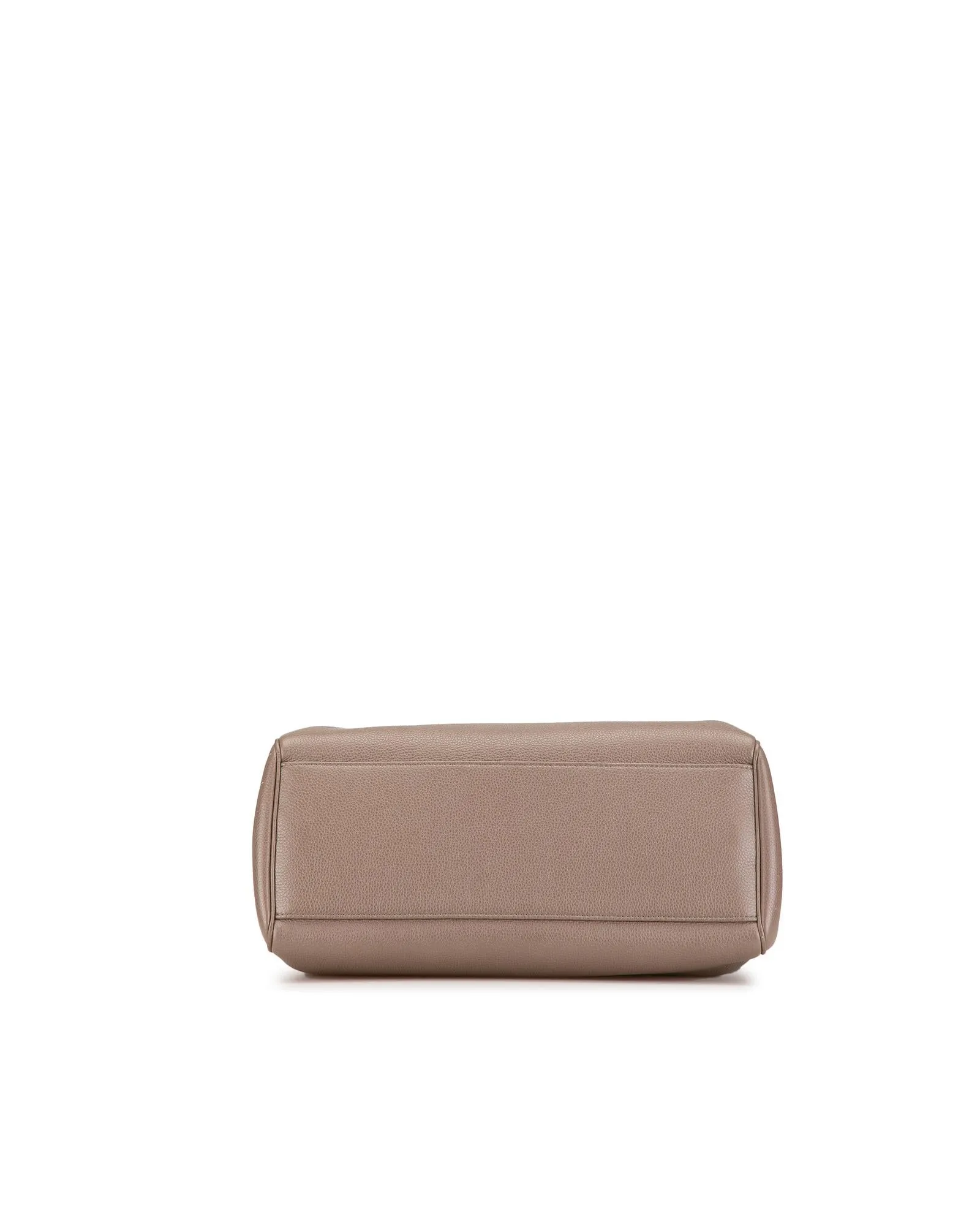 Grained Calfskin Soft Shoulder Bag with Turn-Lock Closure