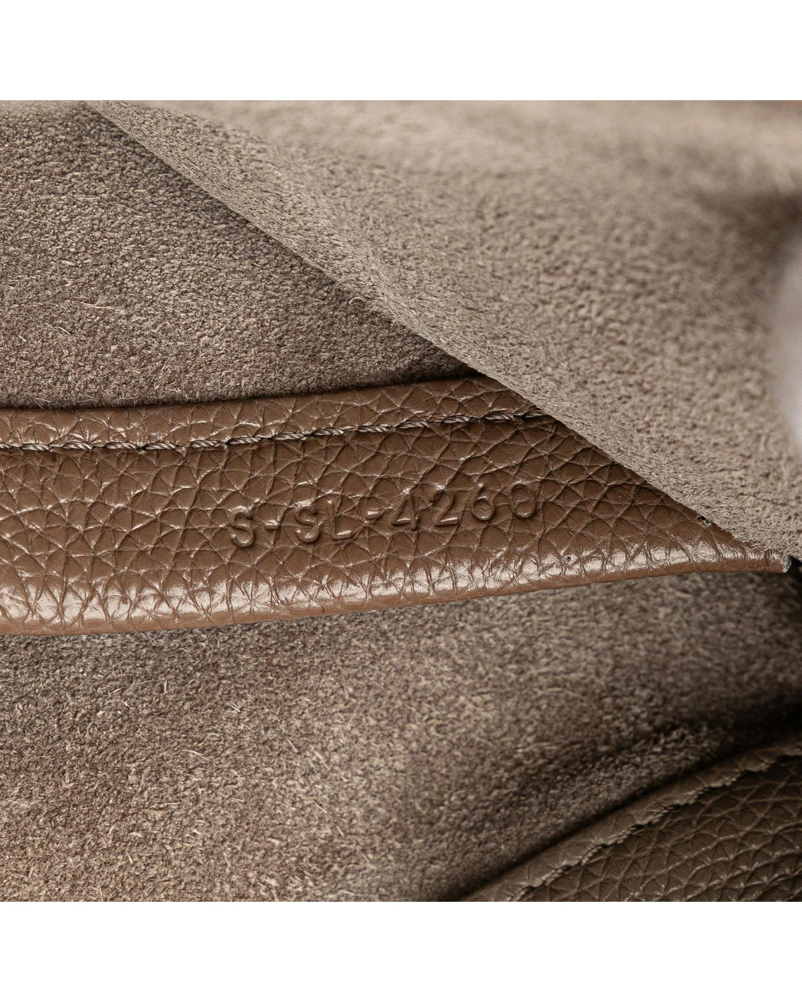 Grained Calfskin Soft Shoulder Bag with Turn-Lock Closure