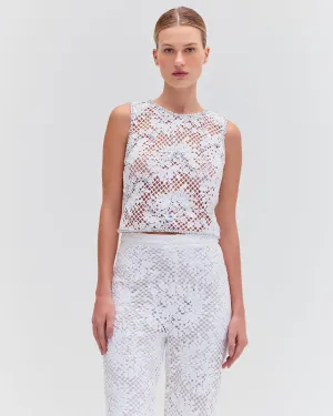 HAND BEADED LACE TOP