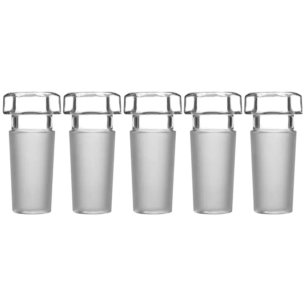 Hex Head Glass Hollow Stopper, 5 Pack