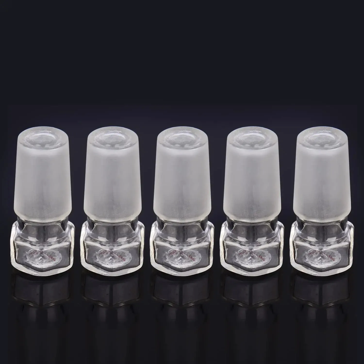 Hex Head Glass Hollow Stopper, 5 Pack