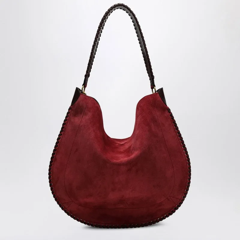 Isabel Marant Oskan Soft Berry Suede Hobo Bag Women