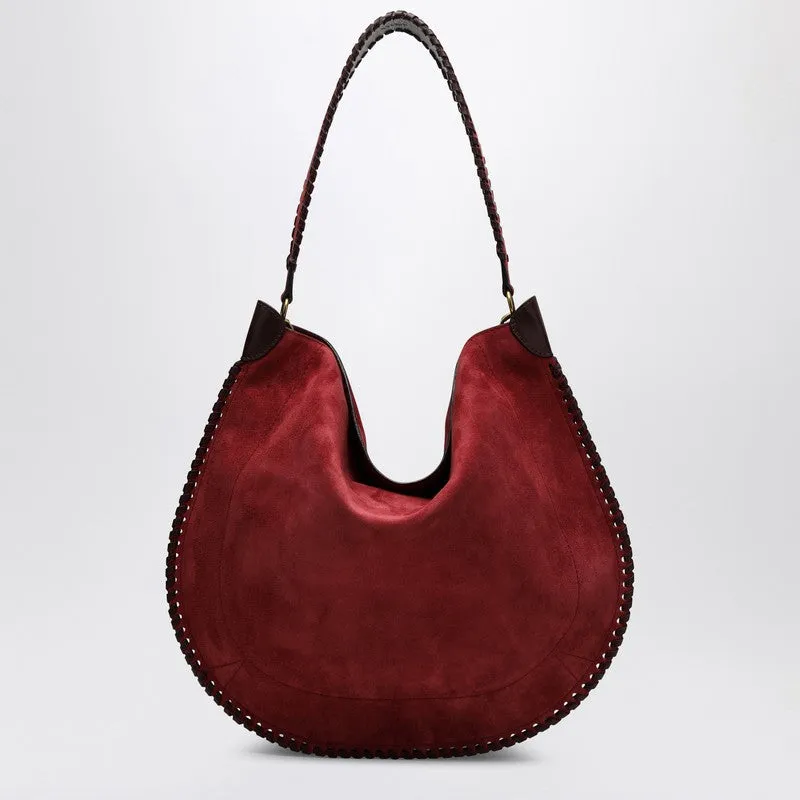 Isabel Marant Oskan Soft Berry Suede Hobo Bag Women