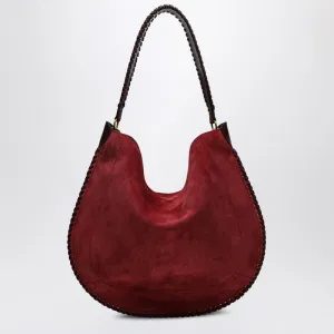 Isabel Marant Oskan Soft Berry Suede Hobo Bag Women