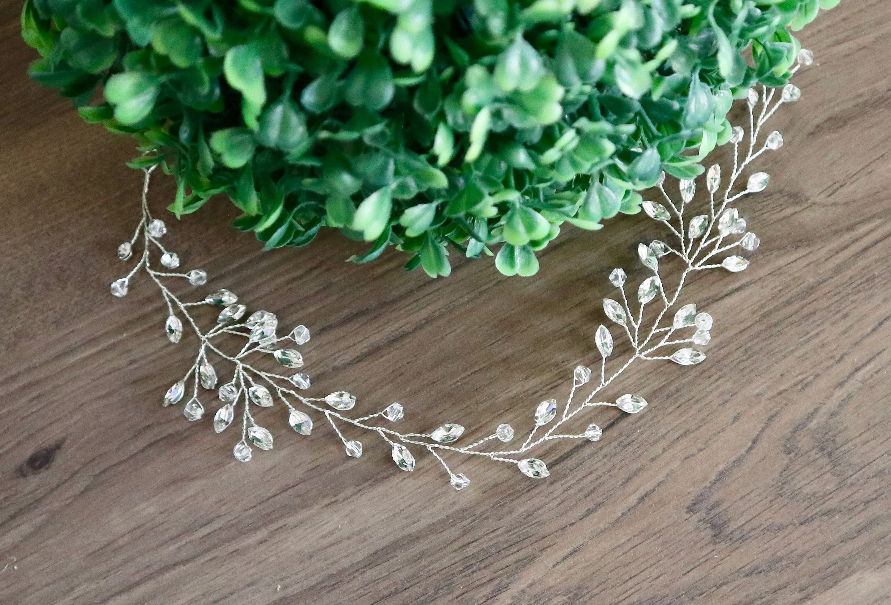 Kara -Silver Hair Vine