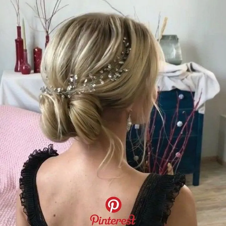 Kara -Silver Hair Vine