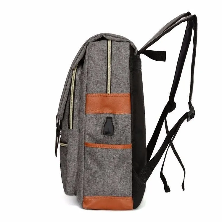 Korean Fashion Solid Anti-theft Waterproof Backpack Double Shoulder Bag Travel Men Women Leisure Backpack Women