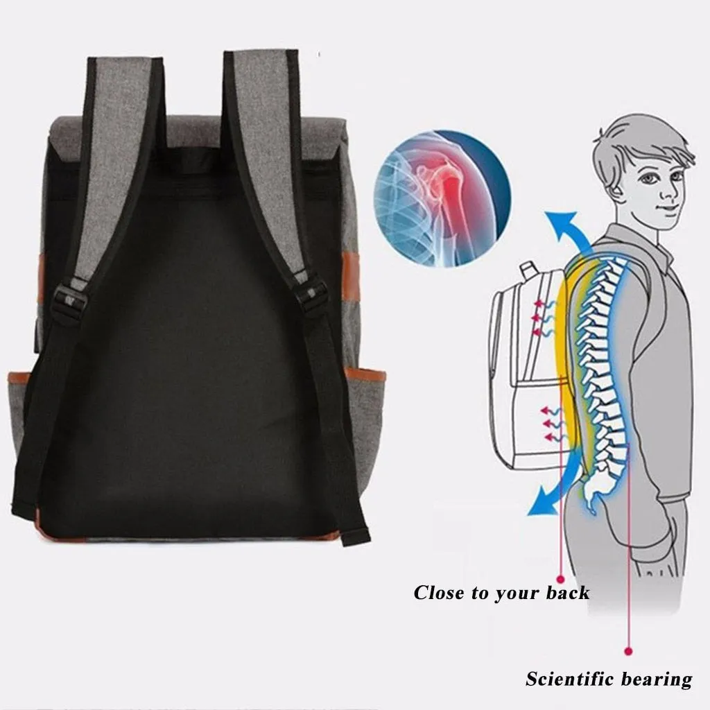 Korean Fashion Solid Anti-theft Waterproof Backpack Double Shoulder Bag Travel Men Women Leisure Backpack Women