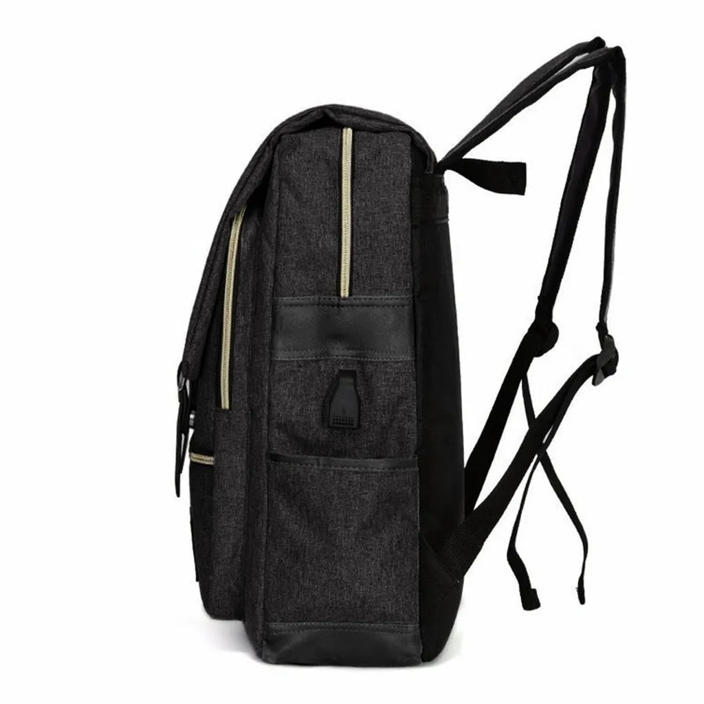 Korean Fashion Solid Anti-theft Waterproof Backpack Double Shoulder Bag Travel Men Women Leisure Backpack Women
