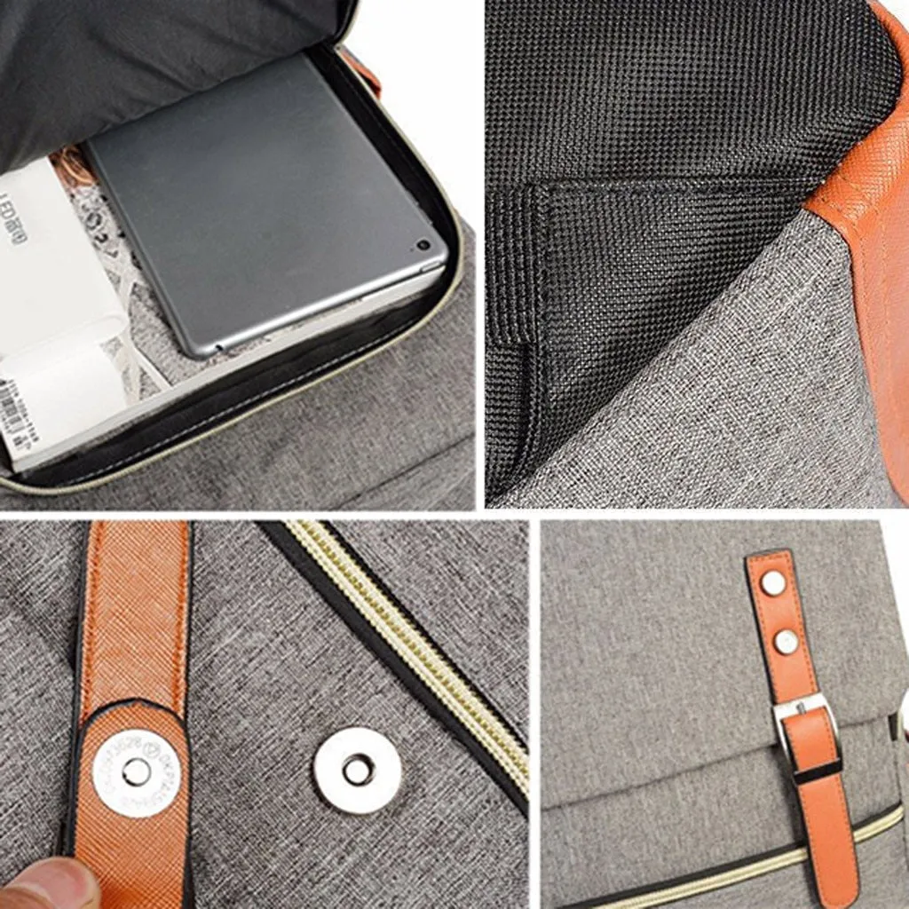 Korean Fashion Solid Anti-theft Waterproof Backpack Double Shoulder Bag Travel Men Women Leisure Backpack Women