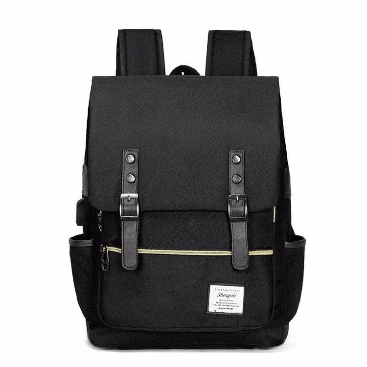 Korean Fashion Solid Anti-theft Waterproof Backpack Double Shoulder Bag Travel Men Women Leisure Backpack Women