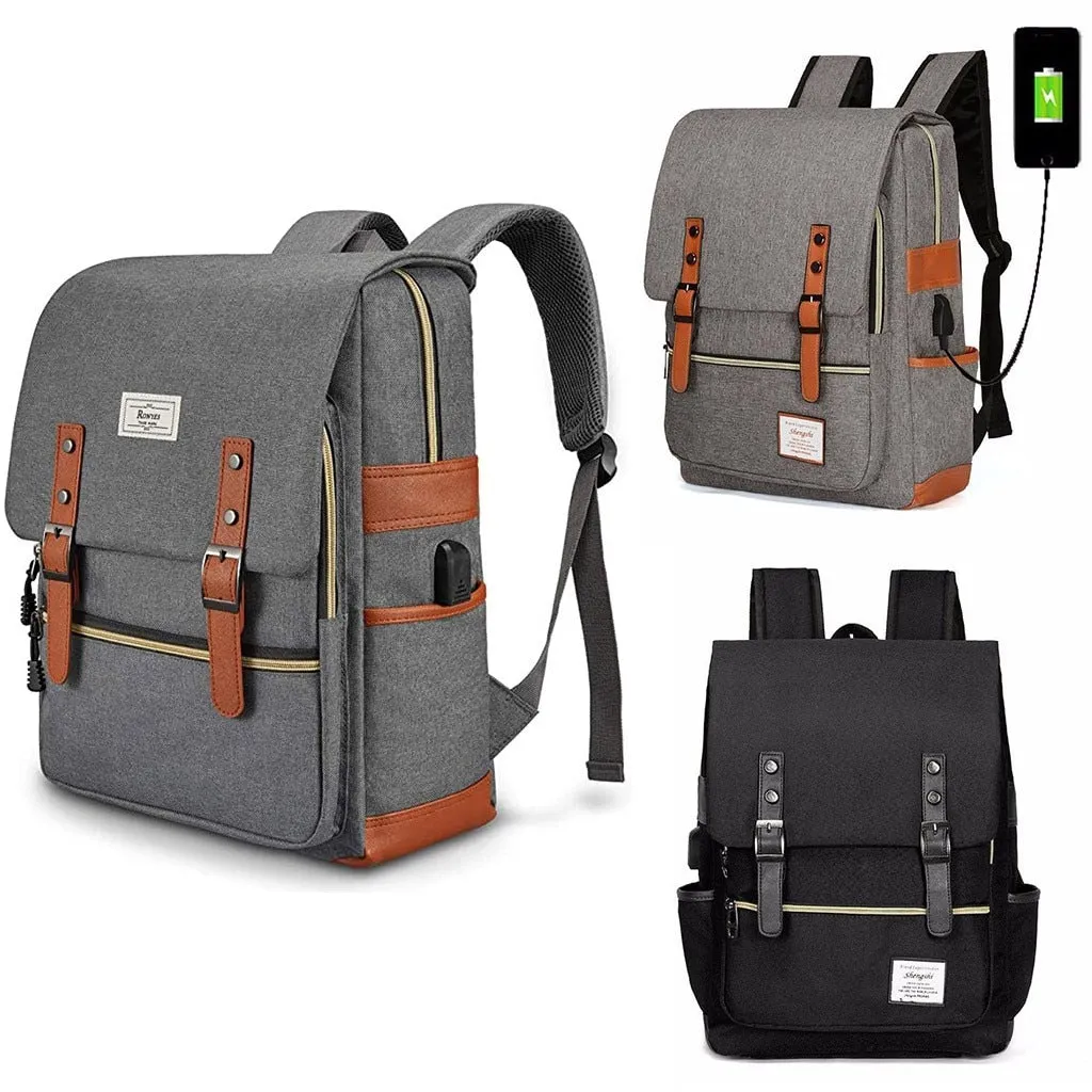 Korean Fashion Solid Anti-theft Waterproof Backpack Double Shoulder Bag Travel Men Women Leisure Backpack Women