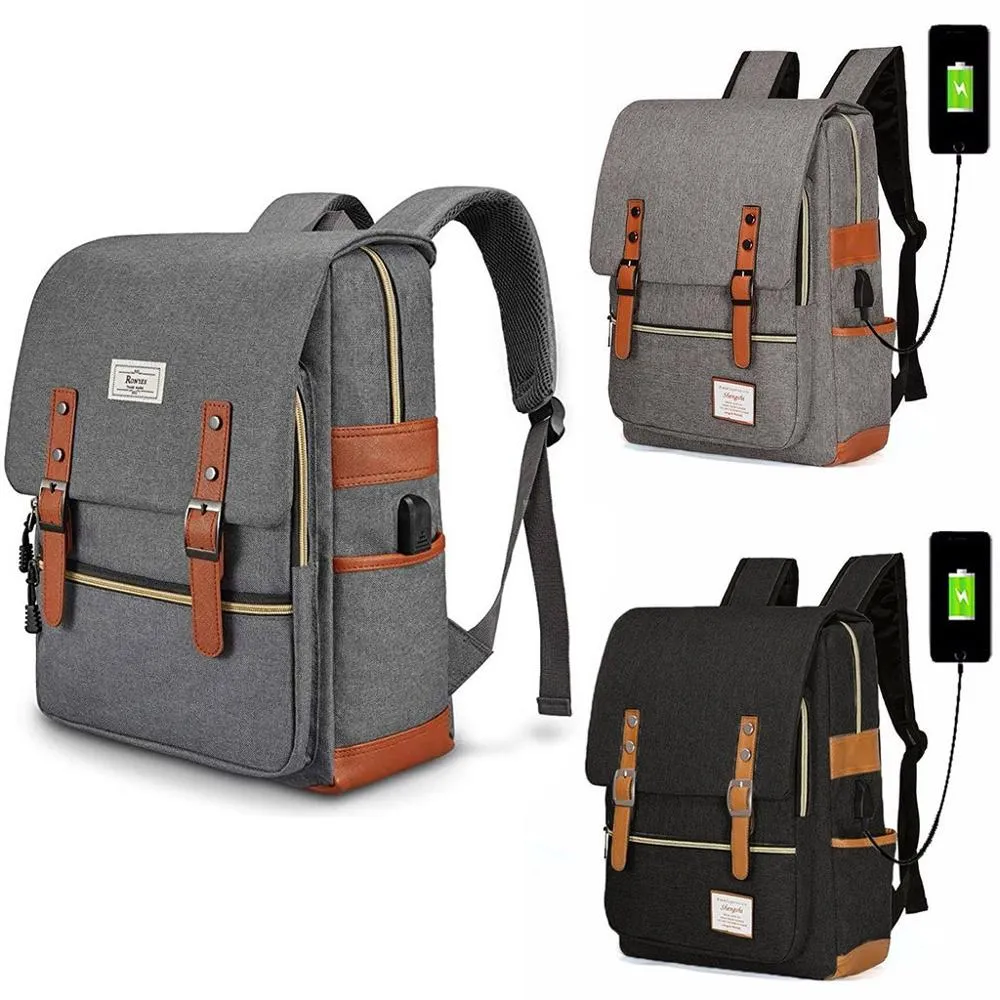 Korean Fashion Solid Anti-theft Waterproof Backpack Double Shoulder Bag Travel Men Women Leisure Backpack Women