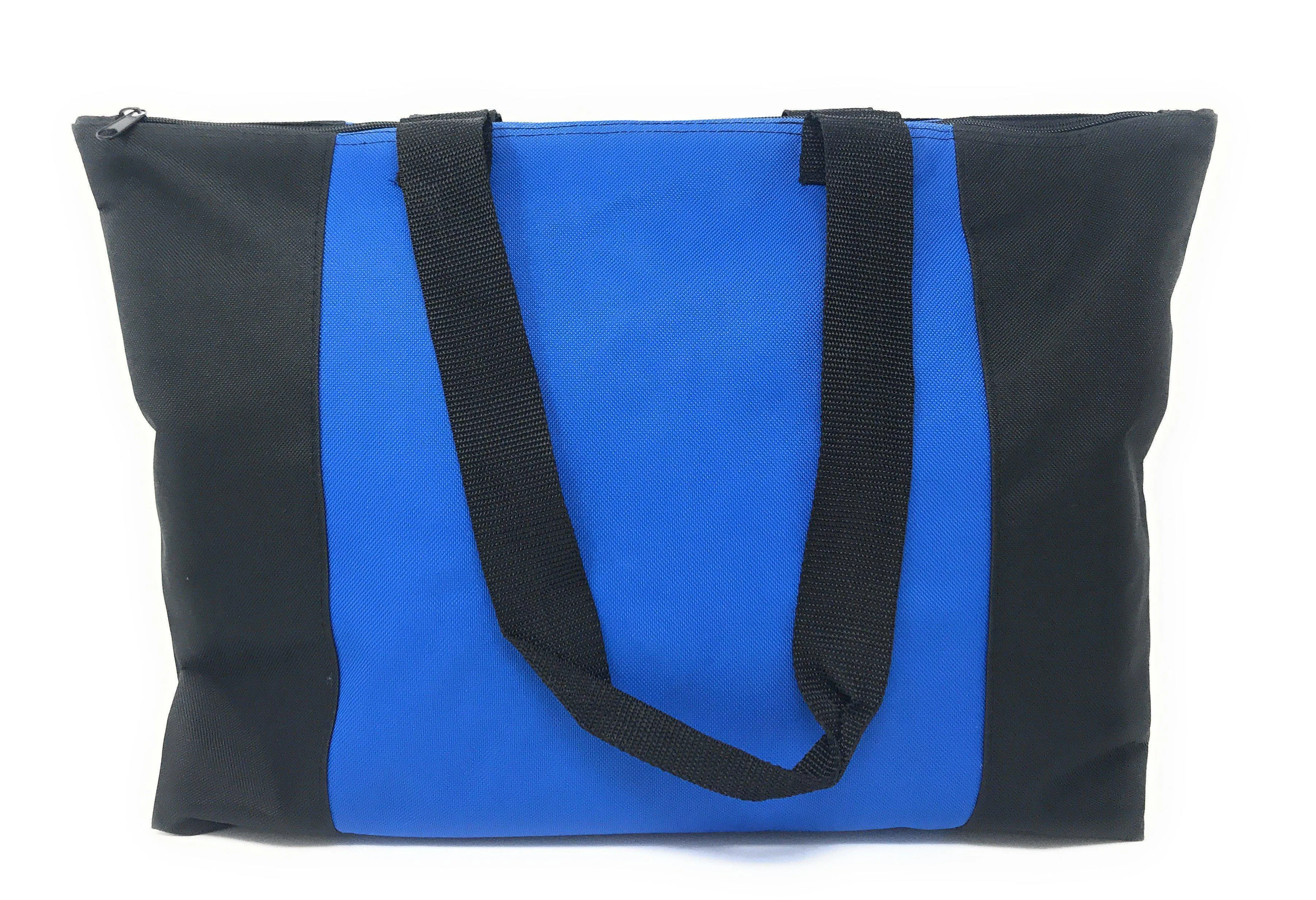 Large Big Reusable Grocery Shopping Tote Bags Zippered Heavy Duty 20 X 15inch