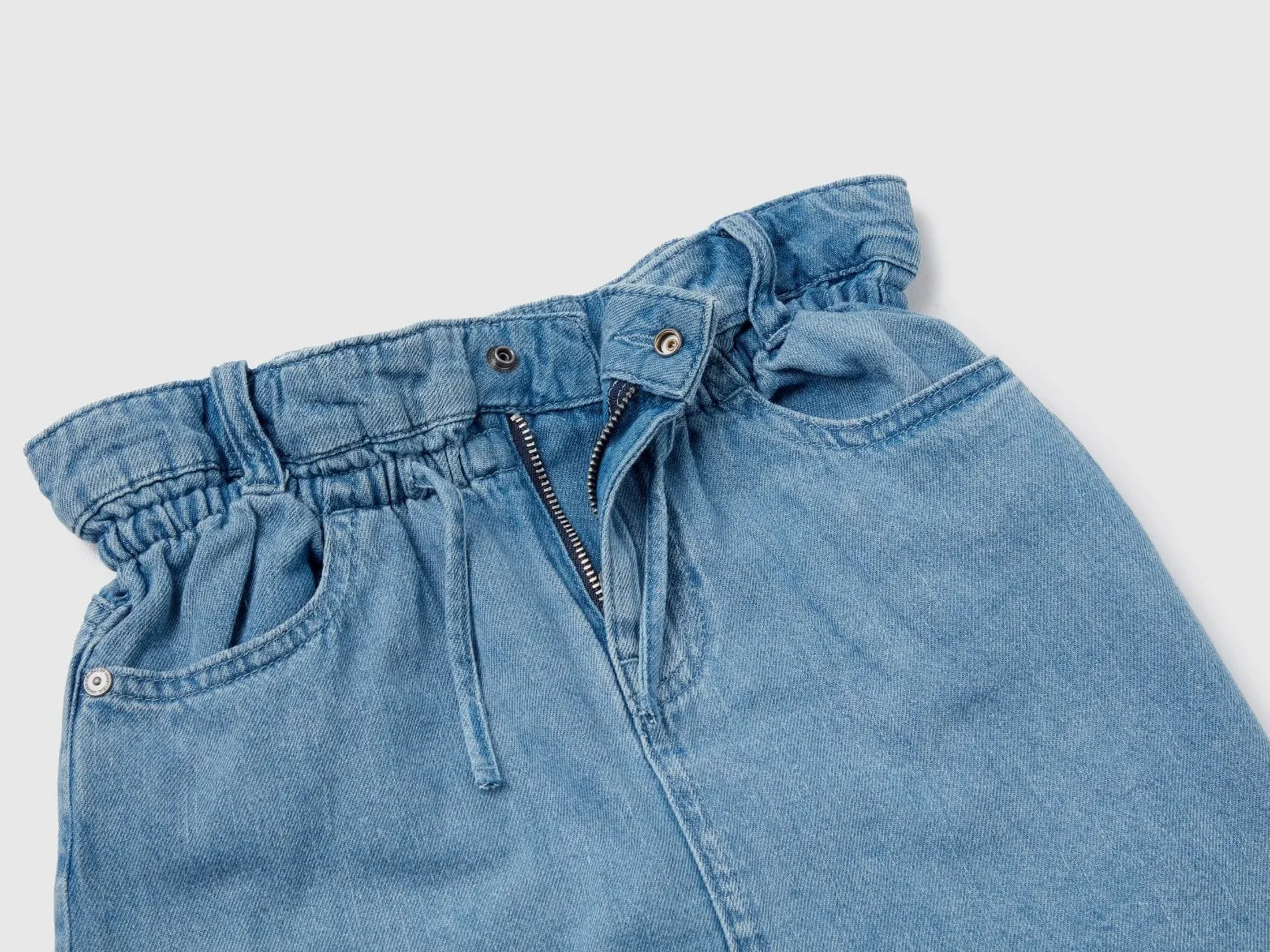 Lightweight denim mini skirt