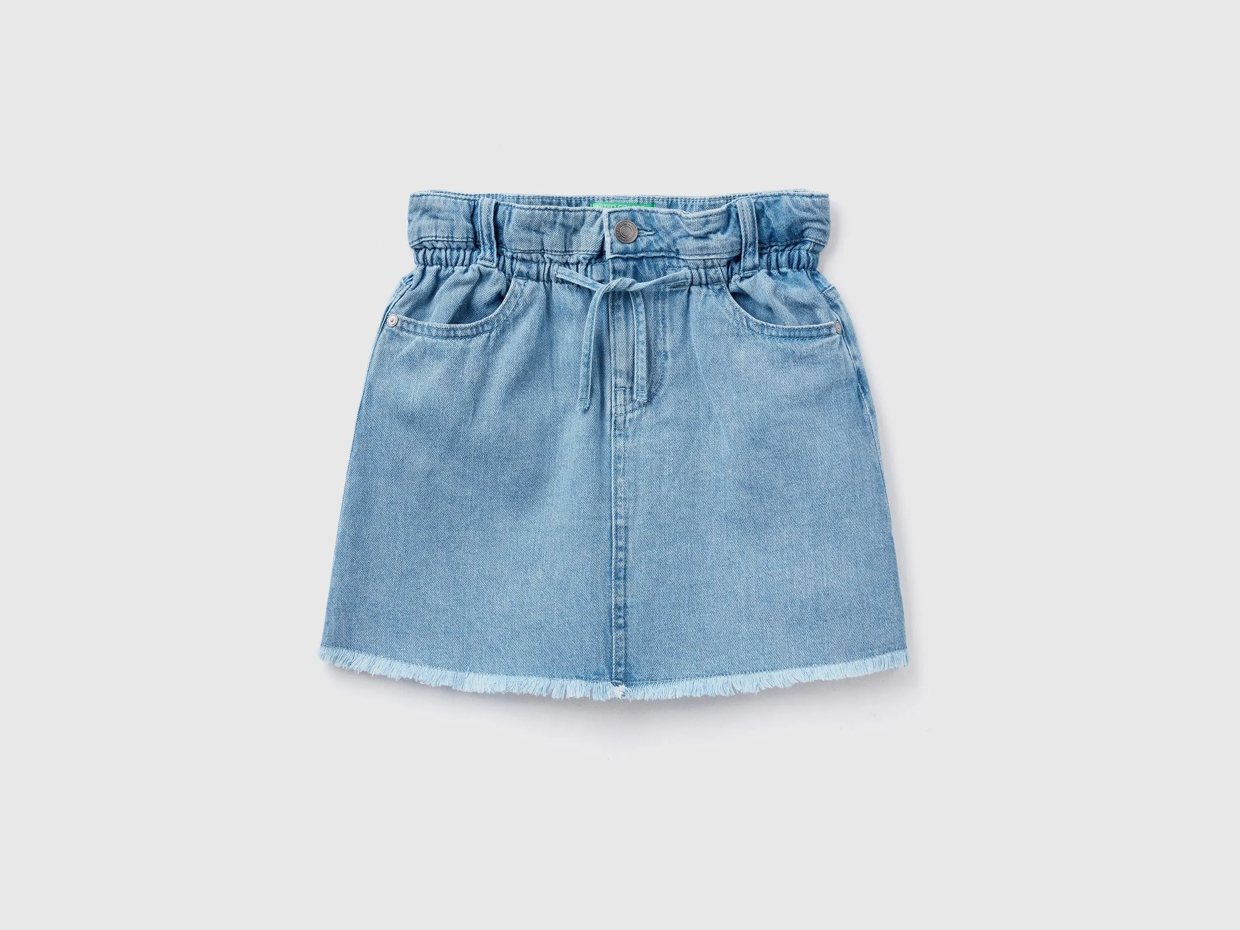 Lightweight denim mini skirt