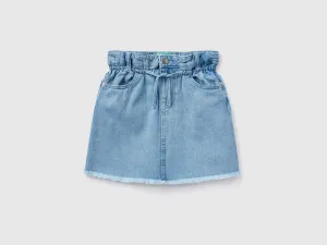 Lightweight denim mini skirt