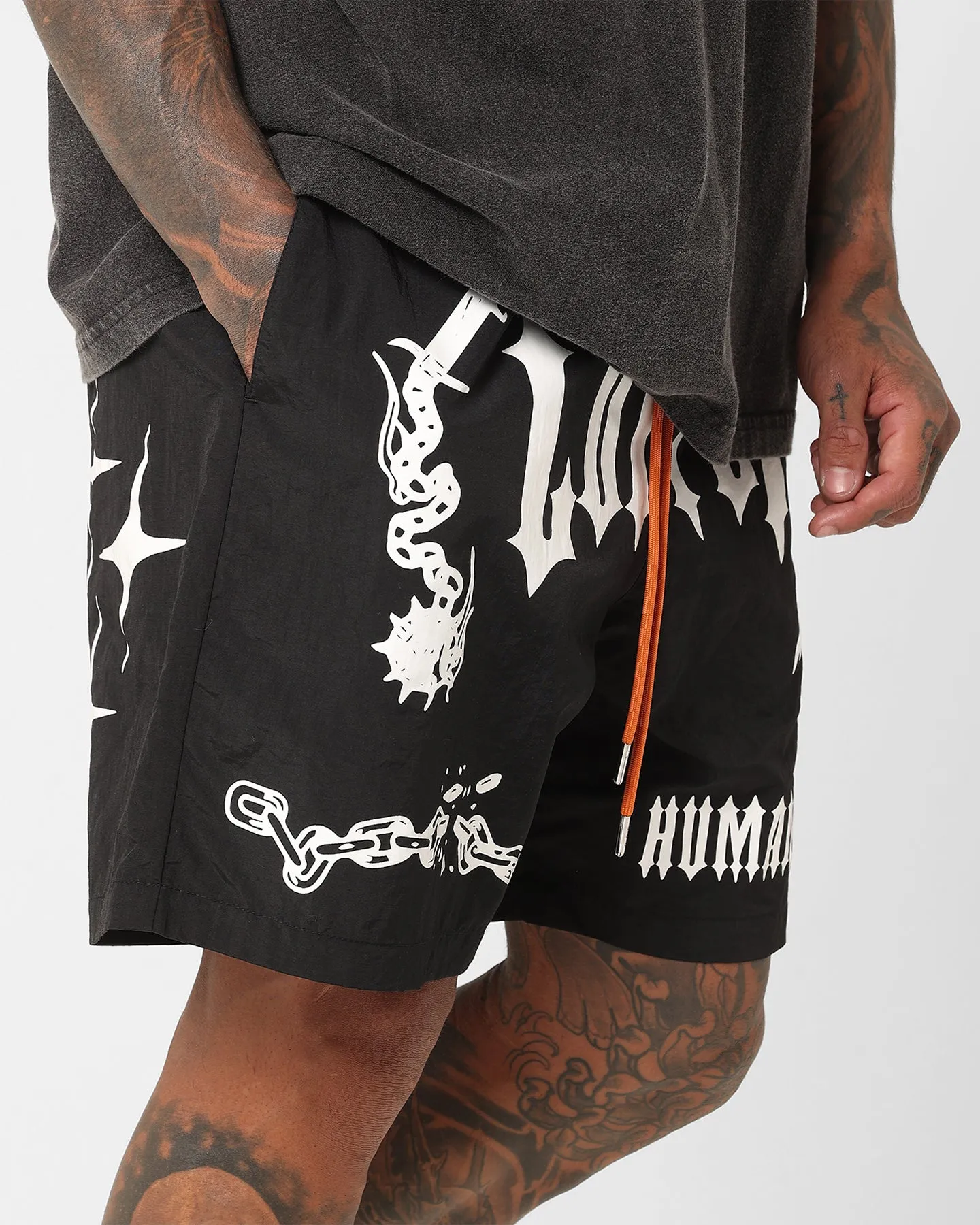 Loiter Sketch Boot Walk Shorts Black