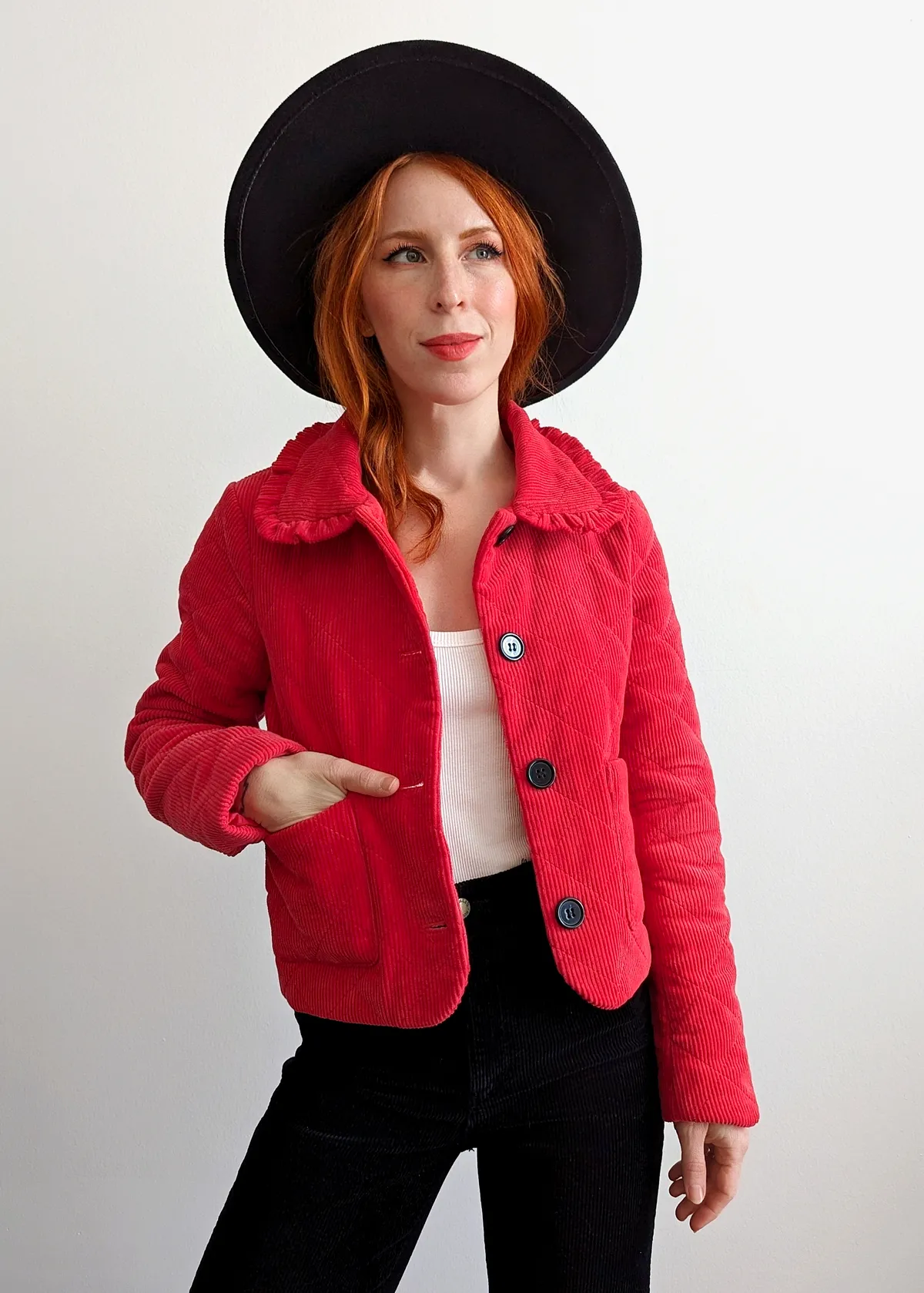 Lollipop Quilted Corduroy Jacket