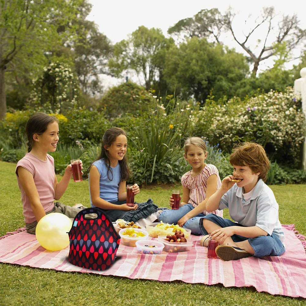 Lunch Tote, OFEILY Lunch boxes Lunch bags with Fine Neoprene Material Waterproof Picnic Lunch Bag Mom Bag (Leaf)