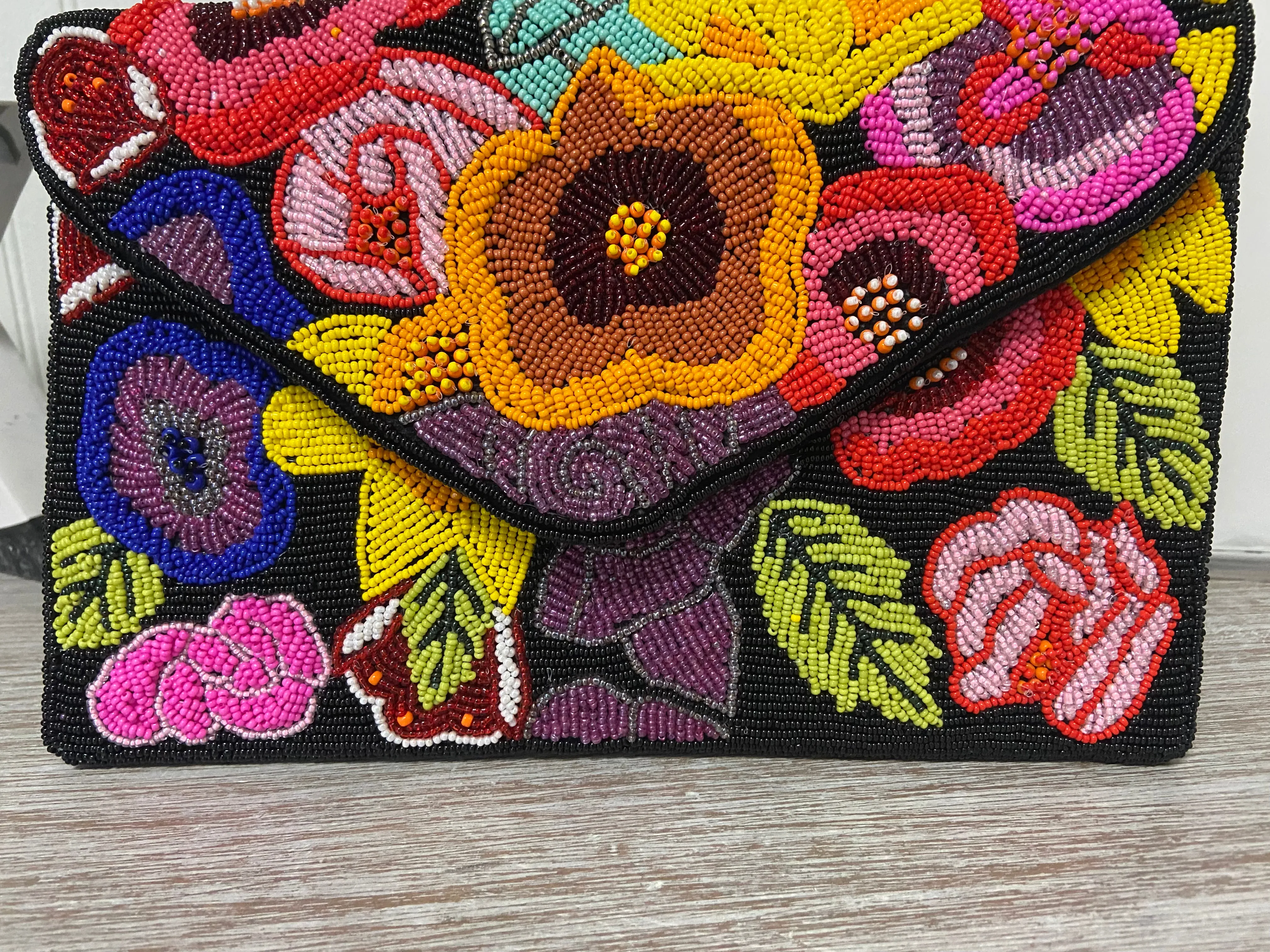 Mardi Gras Beaded Clutch