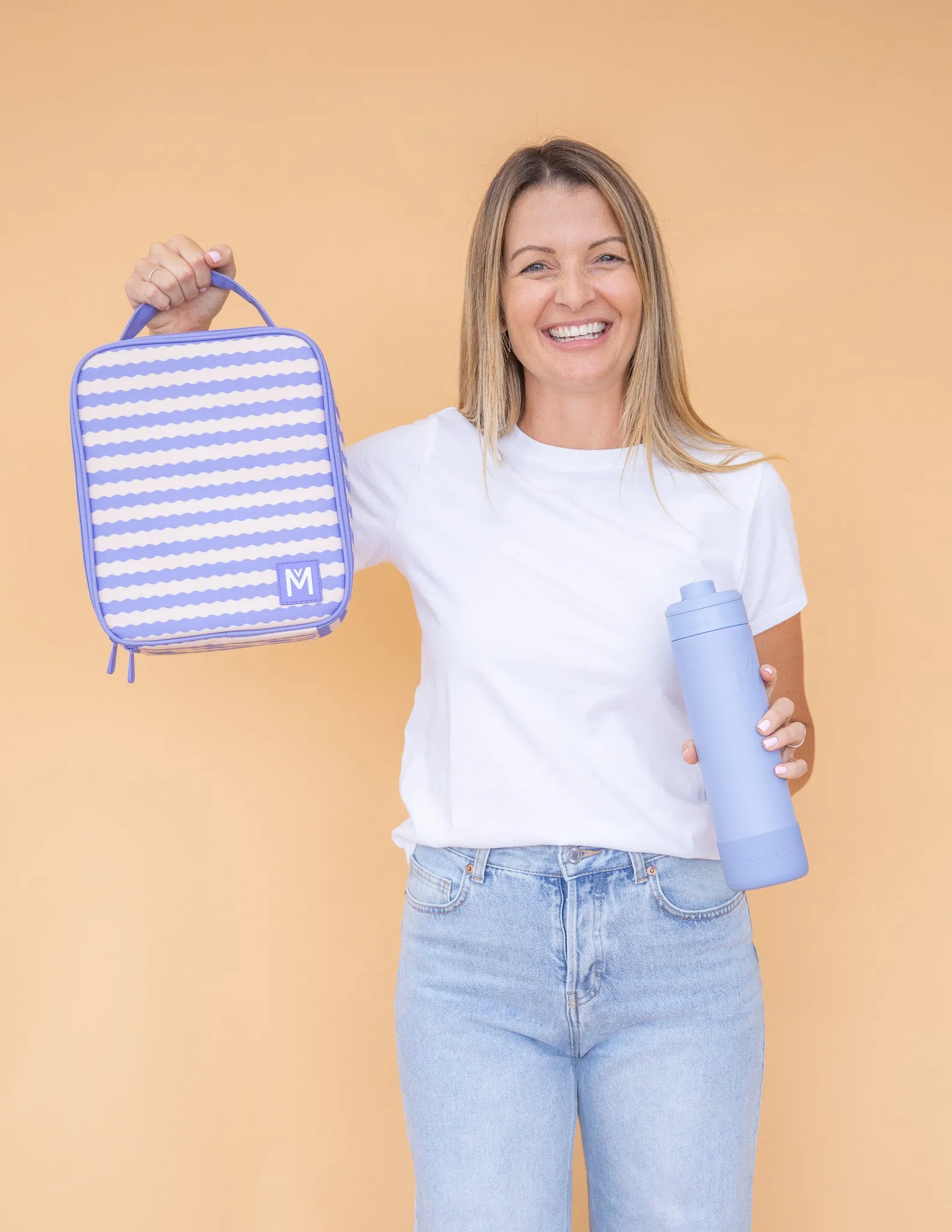 MontiiCo Large Insulated Lunch Bag - Ripple Cloud