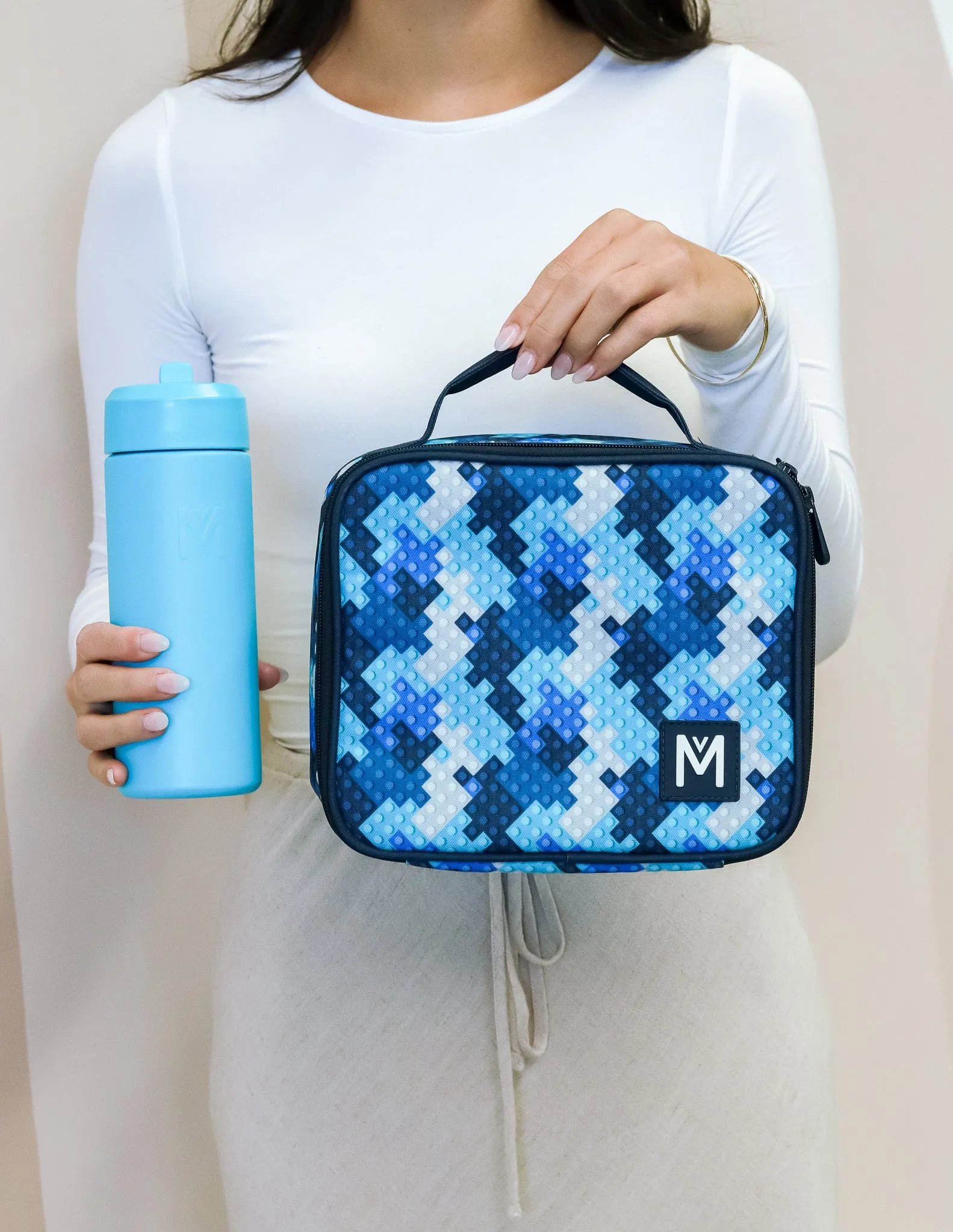 MontiiCo Medium Insulated Lunch Bag - Block Land
