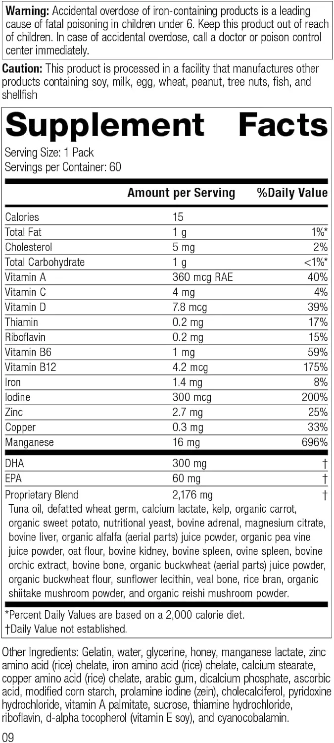 Multivitamin and mineral complex Standard Process General Health Daily Fundamentals, 60 pcs.