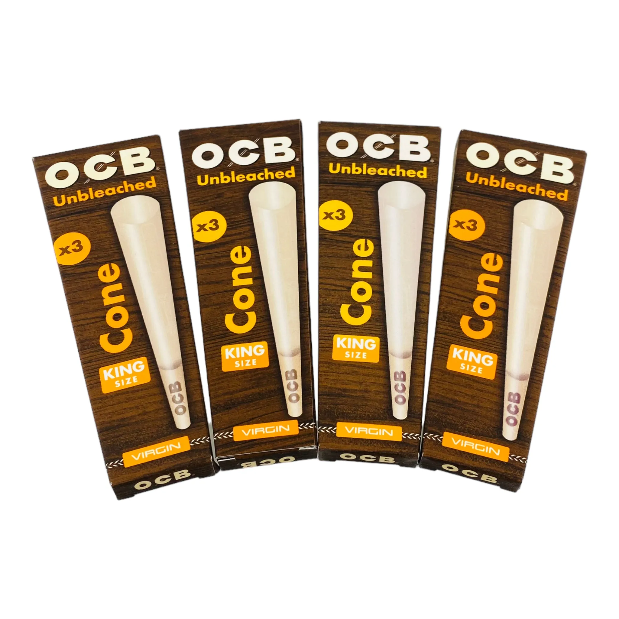 OCB King Size Unbleached Cones - 4 Packs