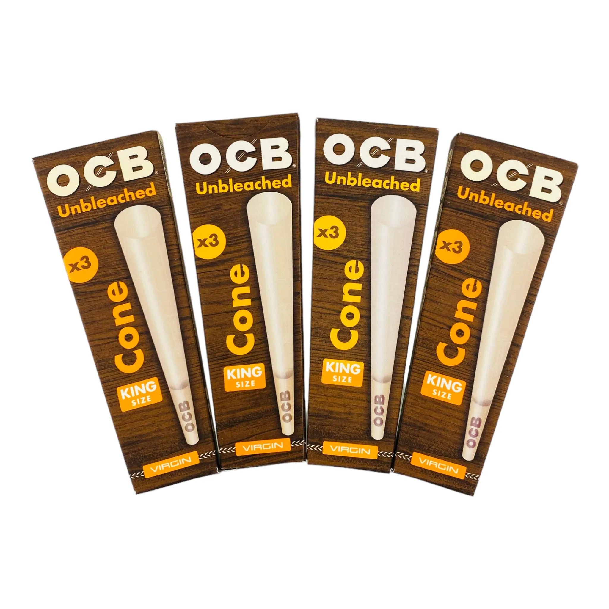 OCB King Size Unbleached Cones - 4 Packs