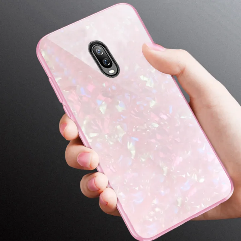 OnePlus 6T Dream Shell Series Textured Marble Case