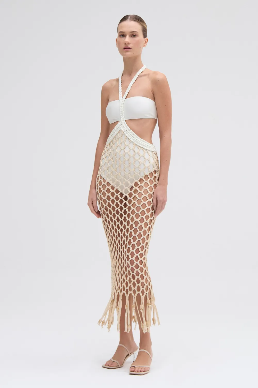 PATBO X CAMILA COELHO BEADED BEACH DRESS