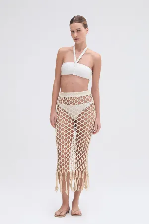 PATBO X CAMILA COELHO BEADED BEACH SKIRT