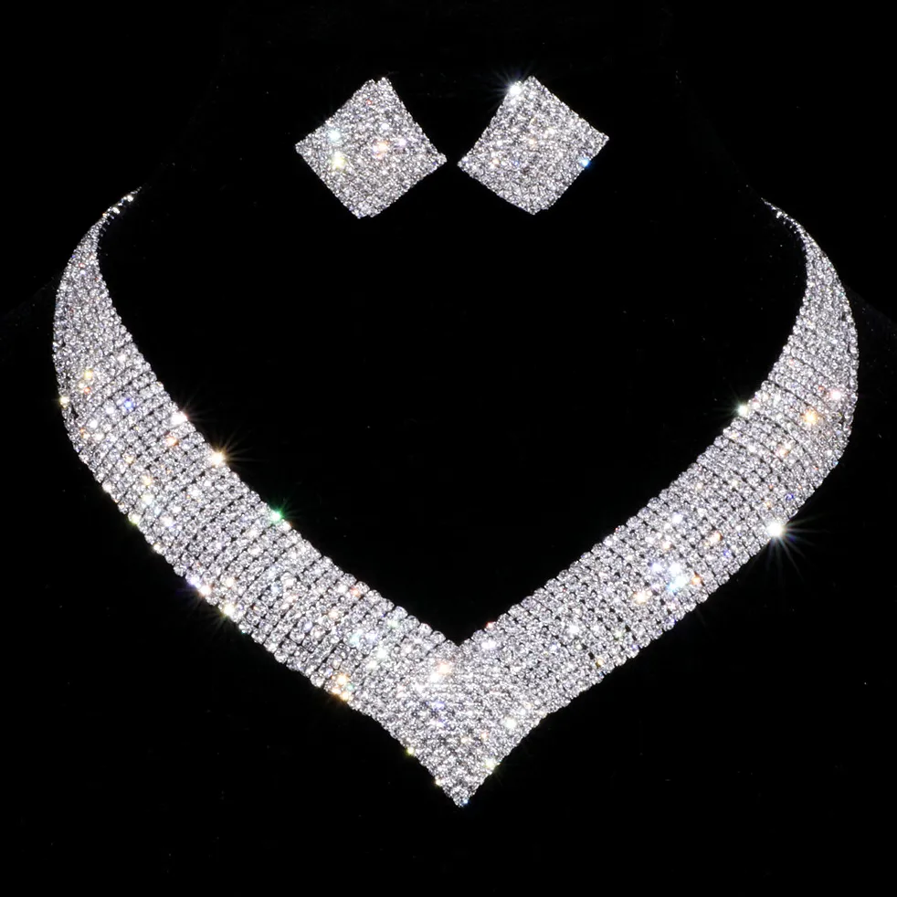 "Melinda" - Silver Cubic Zirconia Bridal Jewelry Set