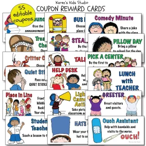 REWARD COUPONS FOR KIDS Editable