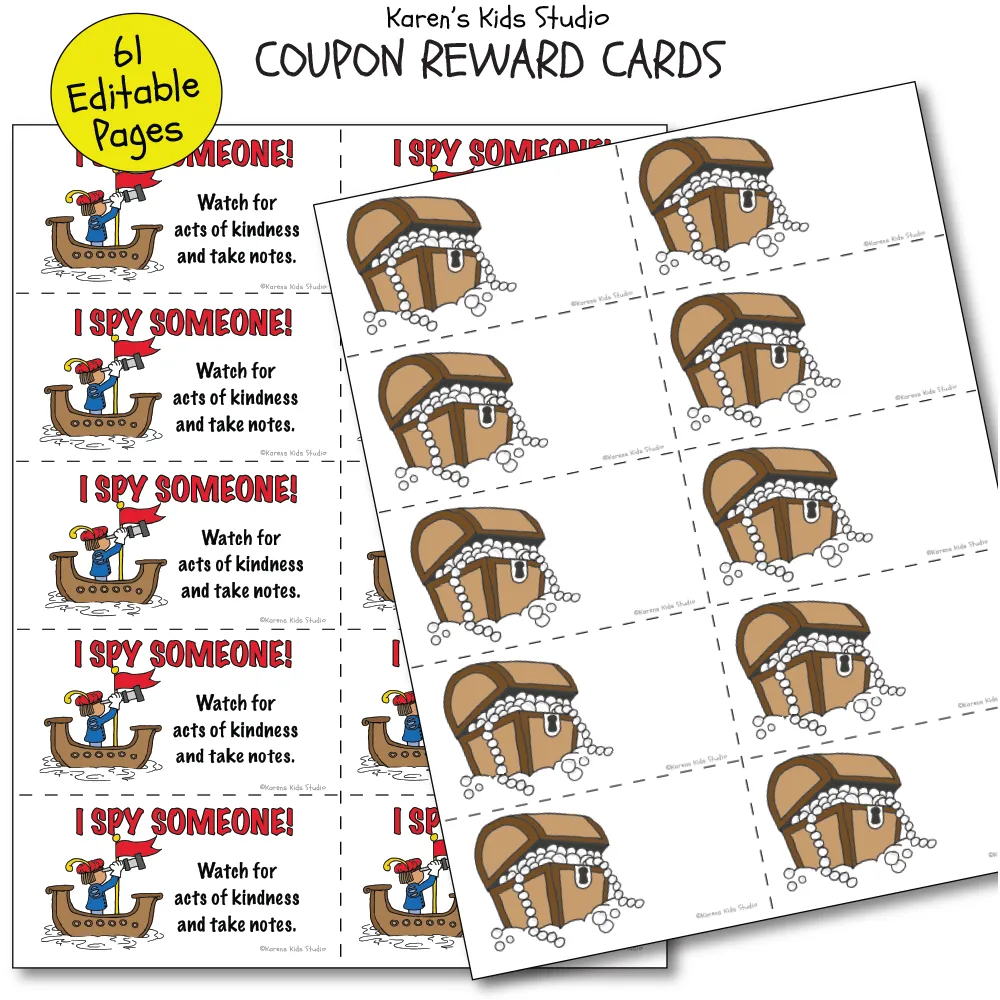 REWARD COUPONS FOR KIDS Editable