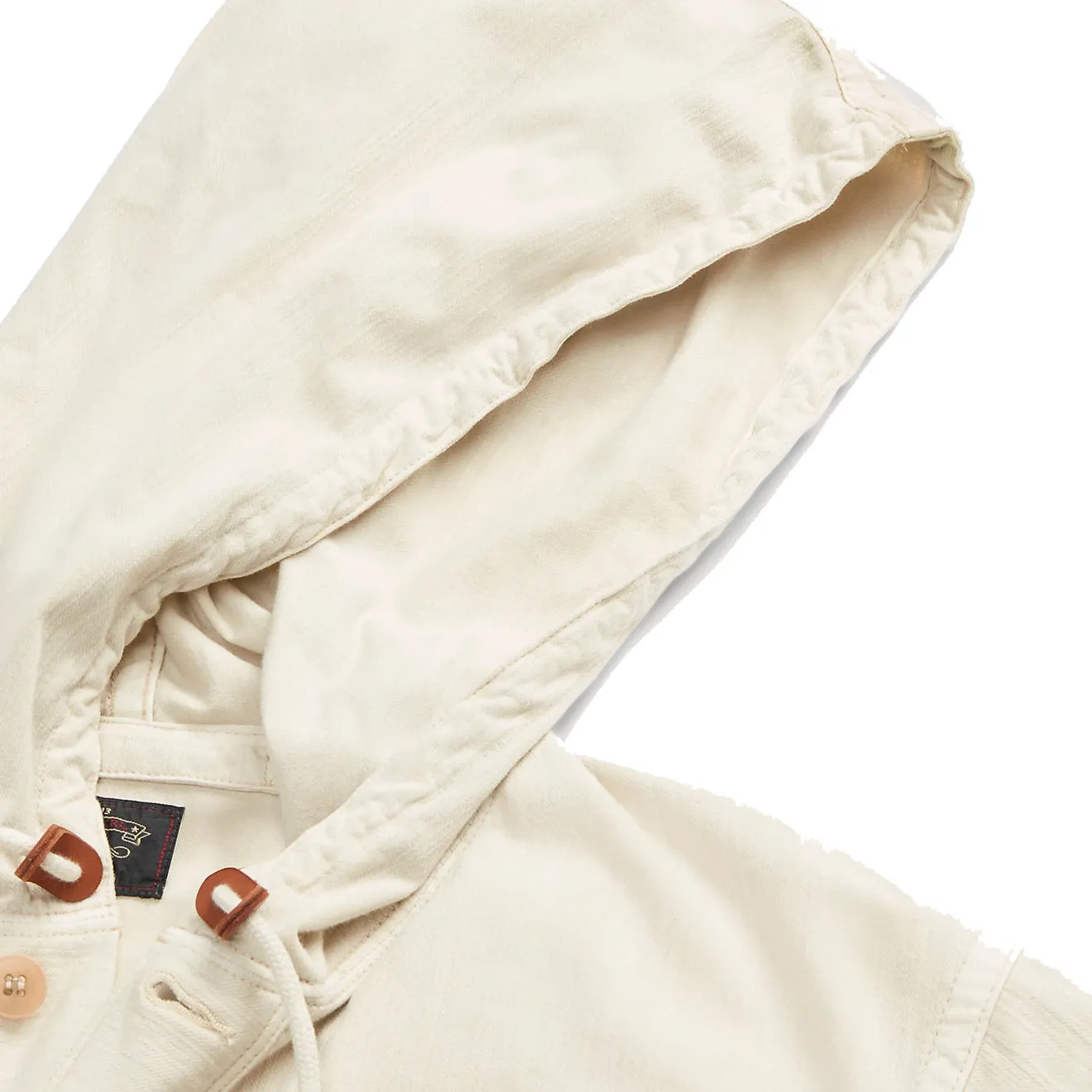 RRL by Ralph Lauren Garment-Dyed Jersey Popover Anorak Cream